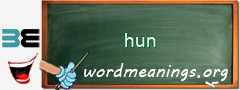 WordMeaning blackboard for hun